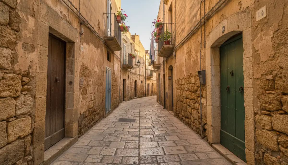 Colorful houses in Sambuca di Sicilia