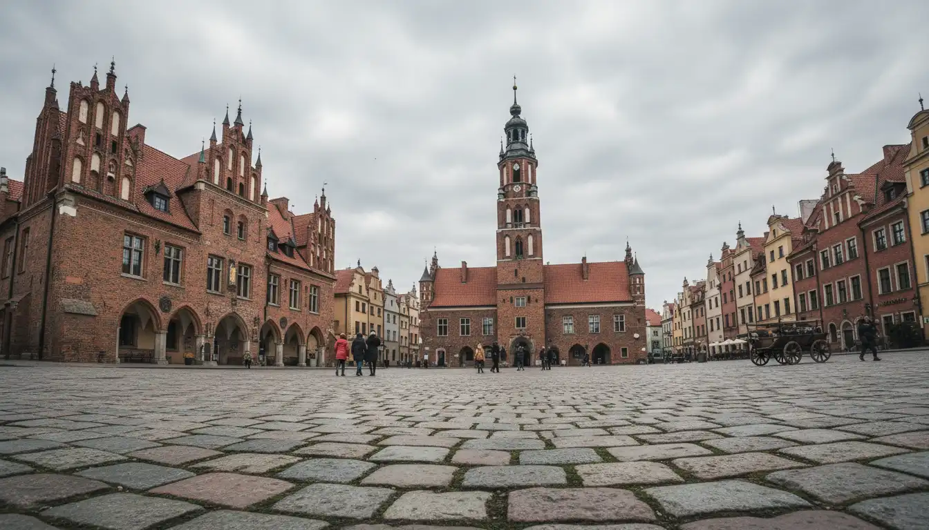 Medieval streets of Torun Poland